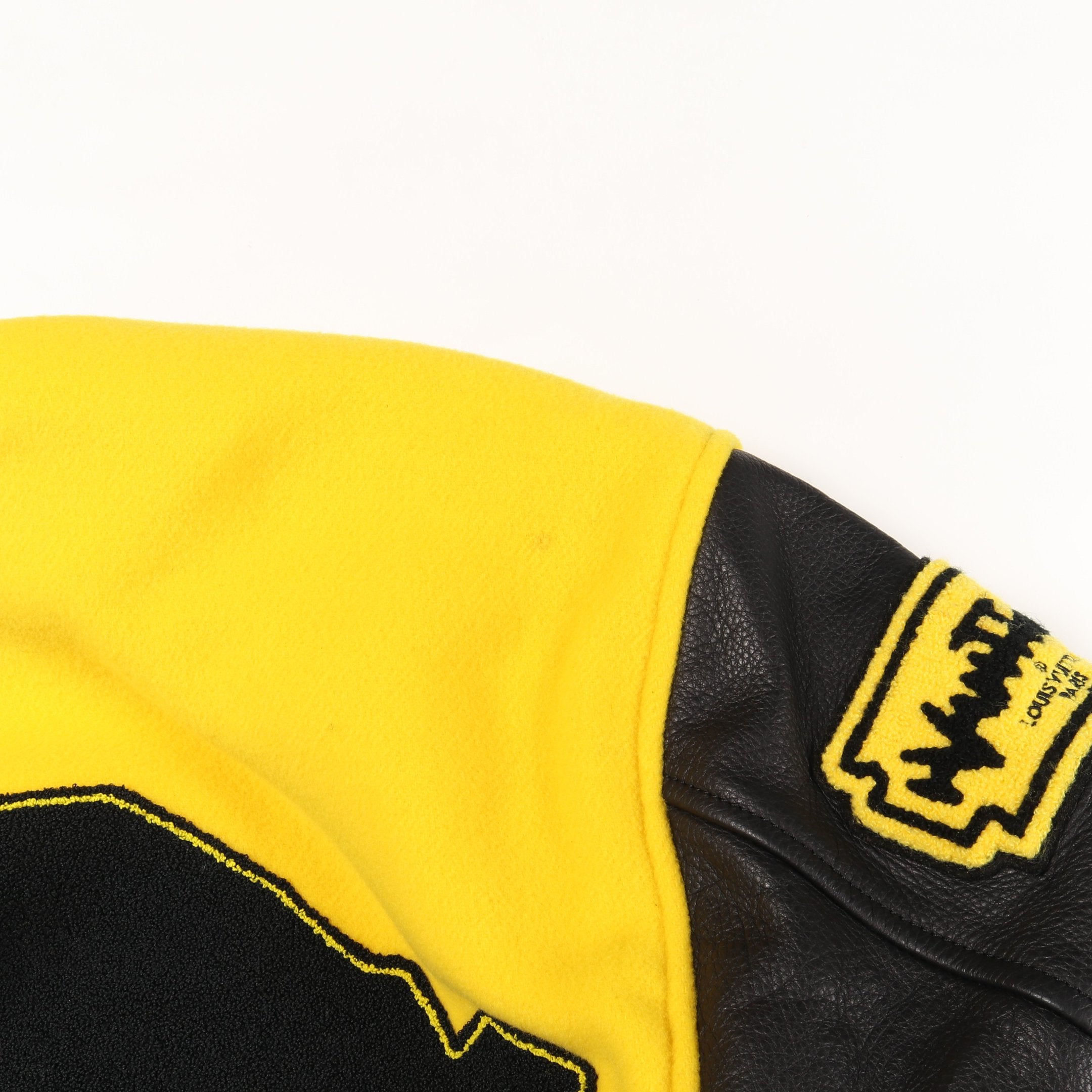 エンブロイダリー バーシティ スタジアム ジャケット ウール レザー