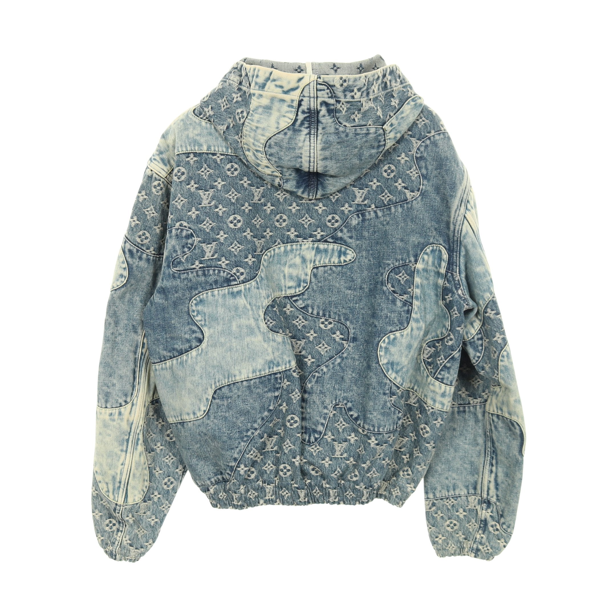 5821【美品】ルイヴィトン‪☆モノグラムロゴ入りデニムジャケット サイズ36 ルイ ヴィトン LOUIS VUITTON ルイヴィトン NIGOコラボ モノグラム