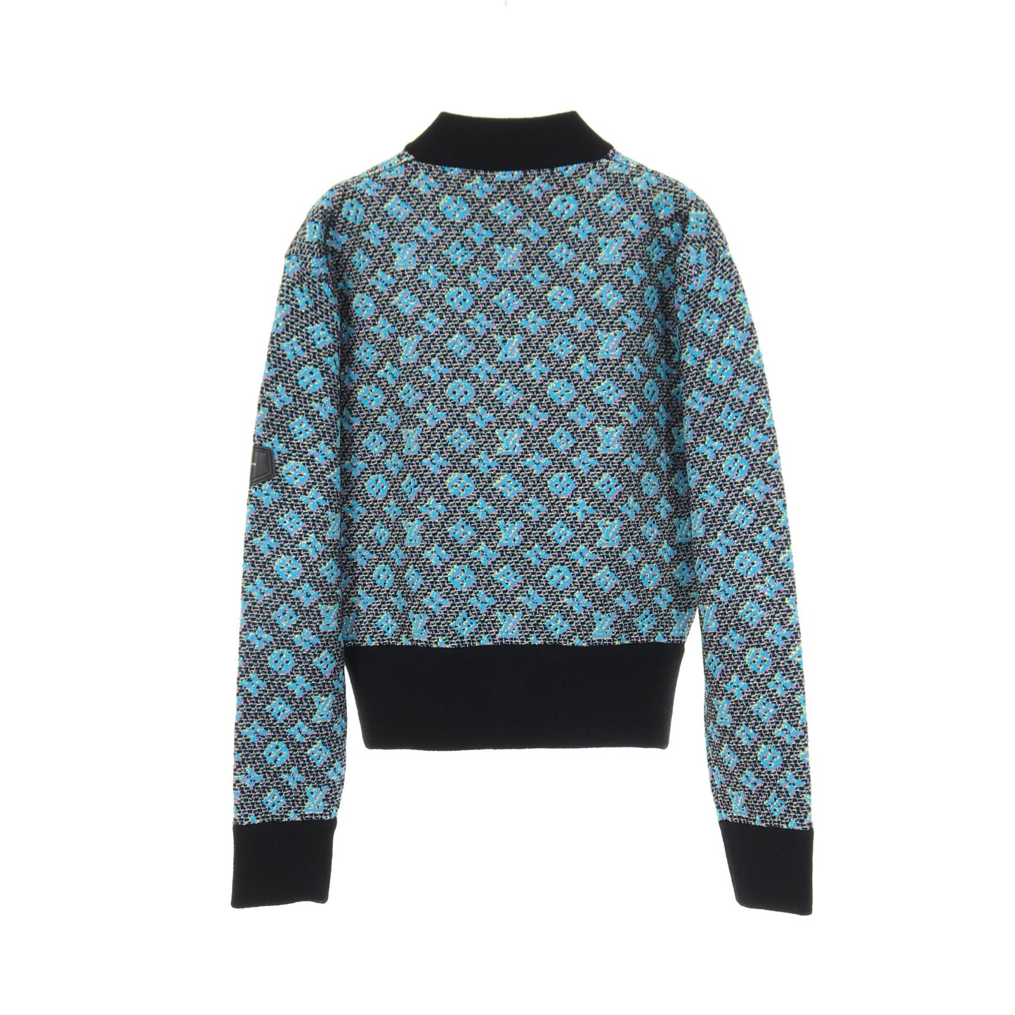 モノグラム ジップ ジャケット ウール ナイロン シルク ブラック ブルー マルチカラー ルイヴィトン アウター LOUIS VUITTON
