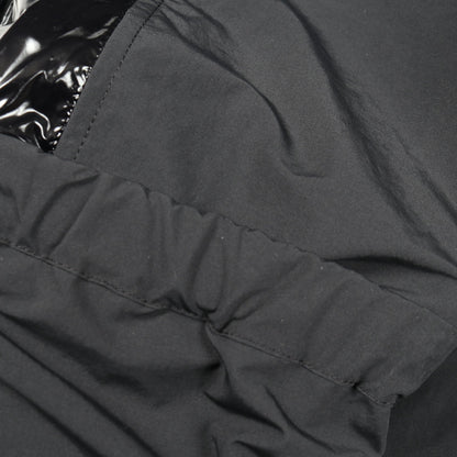 ALCYONE スプリングコート バックロゴ ナイロン ブラック フード付き 切替 アウター MONCLER