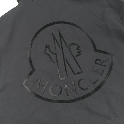 ALCYONE スプリングコート バックロゴ ナイロン ブラック フード付き 切替 アウター MONCLER