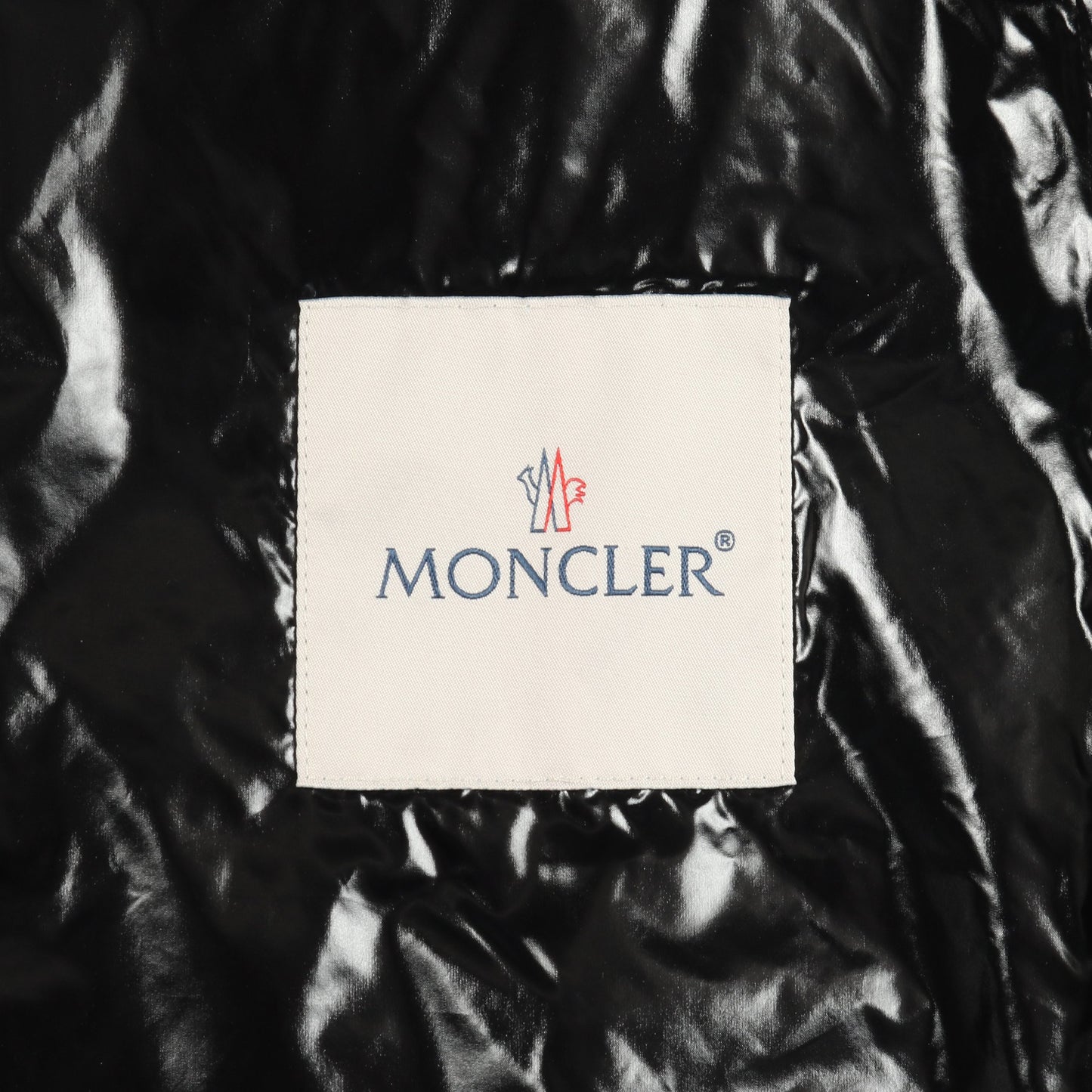 ALCYONE スプリングコート バックロゴ ナイロン ブラック フード付き 切替 アウター MONCLER