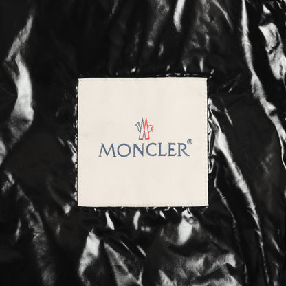 ALCYONE スプリングコート バックロゴ ナイロン ブラック フード付き 切替 アウター MONCLER