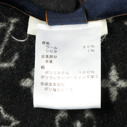 モノグラム ケープ ポンチョ ウール ブラック フード付き ルイヴィトン アウター LOUIS VUITTON
