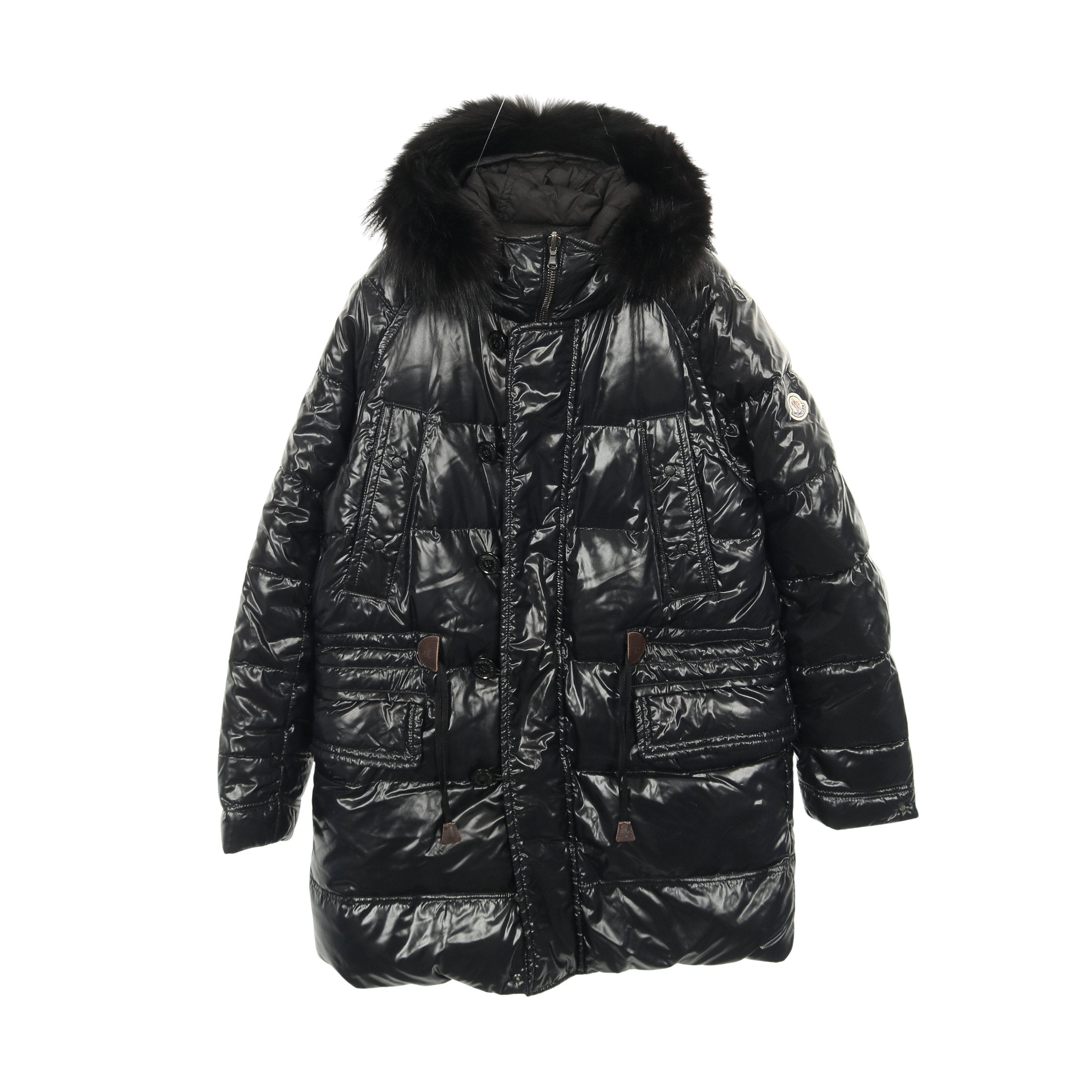 ⭐︎★値下げ済★moncler★フード付★ロング丈★ナイロンコート MONCLER モンクレール レディース ナイロン コート ロング ベルト 付き