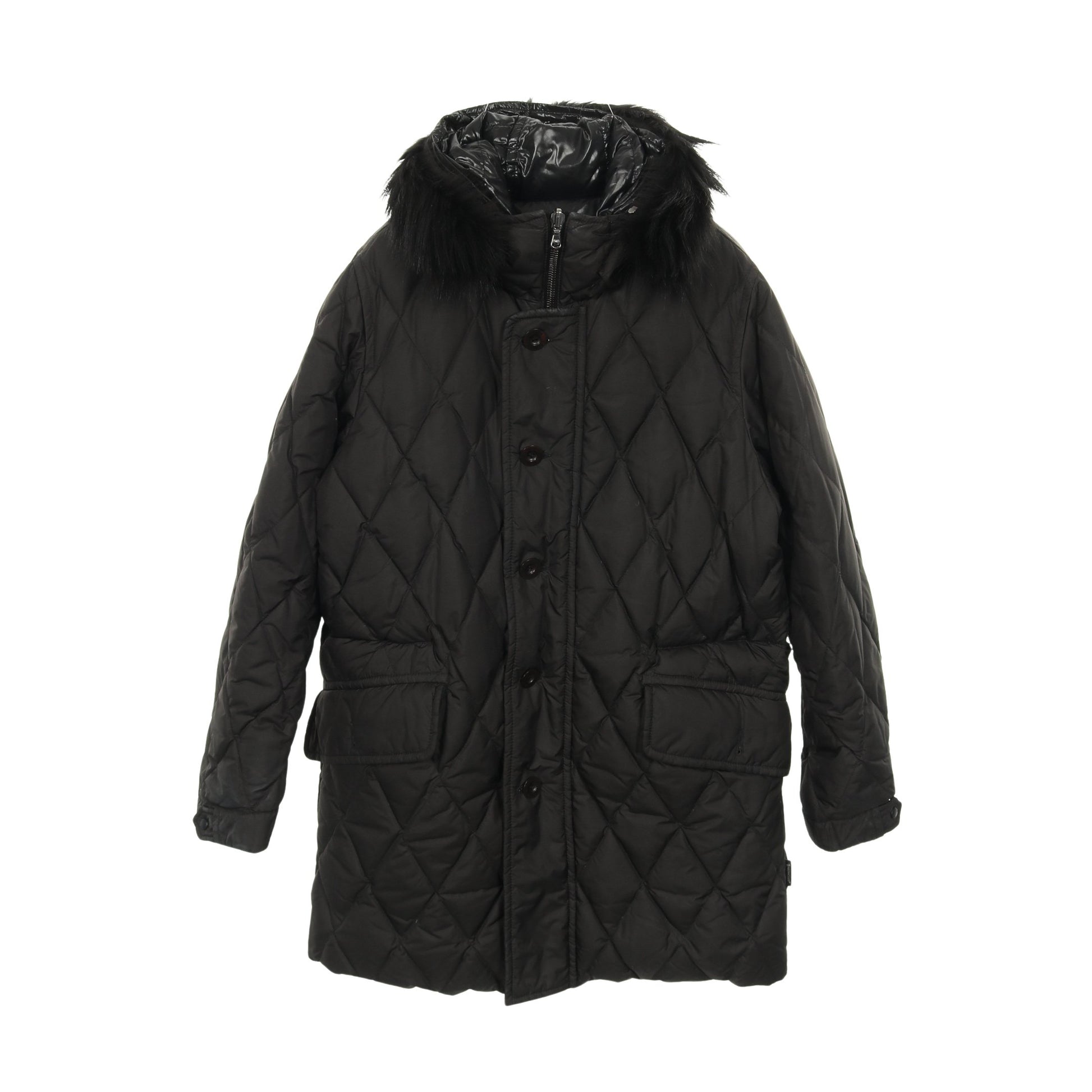 ダウンコート ナイロン ブラック フード付き リバーシブル モンクレール アウター MONCLER