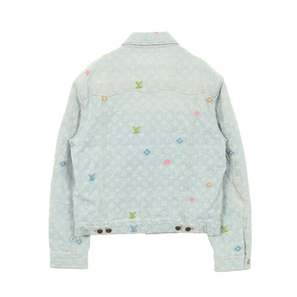 LVタイラー デニムジャケット コットン ライトブルー マルチカラー ルイヴィトン アウター LOUIS VUITTON
