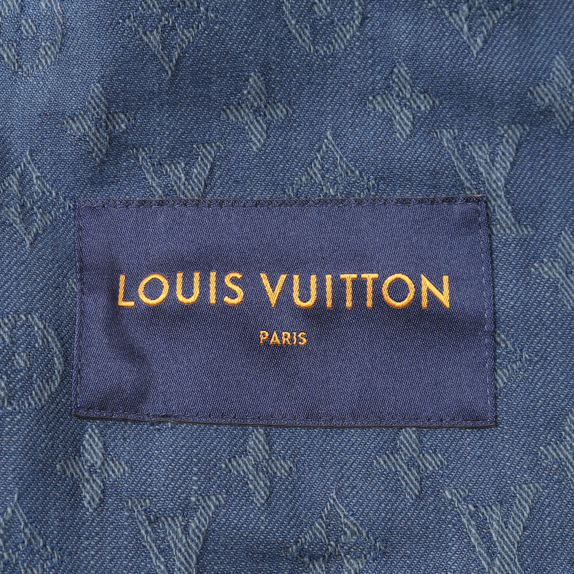 モノグラム デニムジャケット コットン インディゴブルー ルイヴィトン アウター LOUIS VUITTON