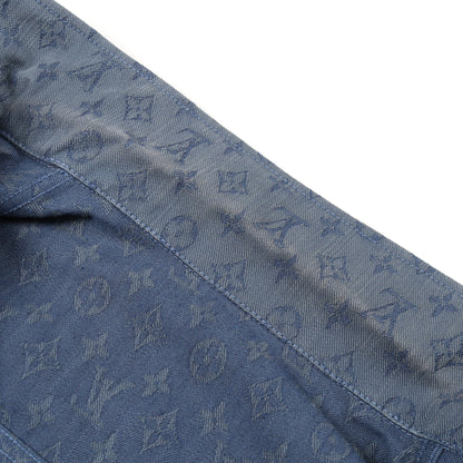 モノグラム デニムジャケット コットン インディゴブルー ルイヴィトン アウター LOUIS VUITTON