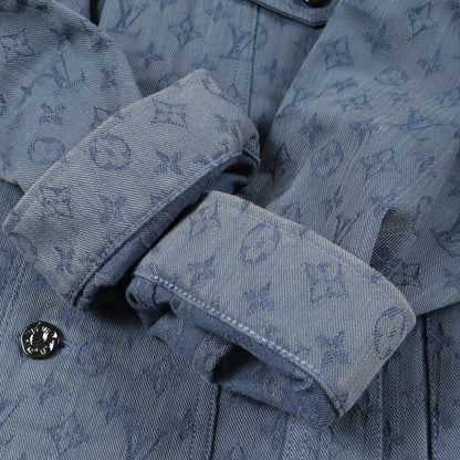 モノグラム デニムジャケット コットン インディゴブルー ルイヴィトン アウター LOUIS VUITTON
