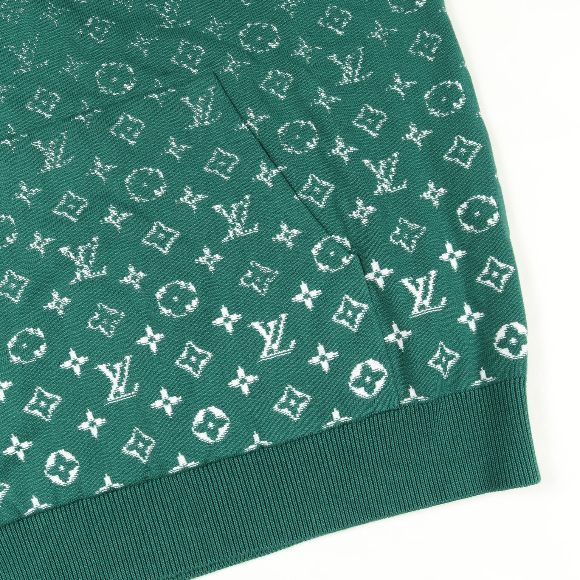 モノグラム グラディエントニットパーカー プルオーバーパーカー コットン グリーン ルイヴィトン トップス LOUIS VUITTON