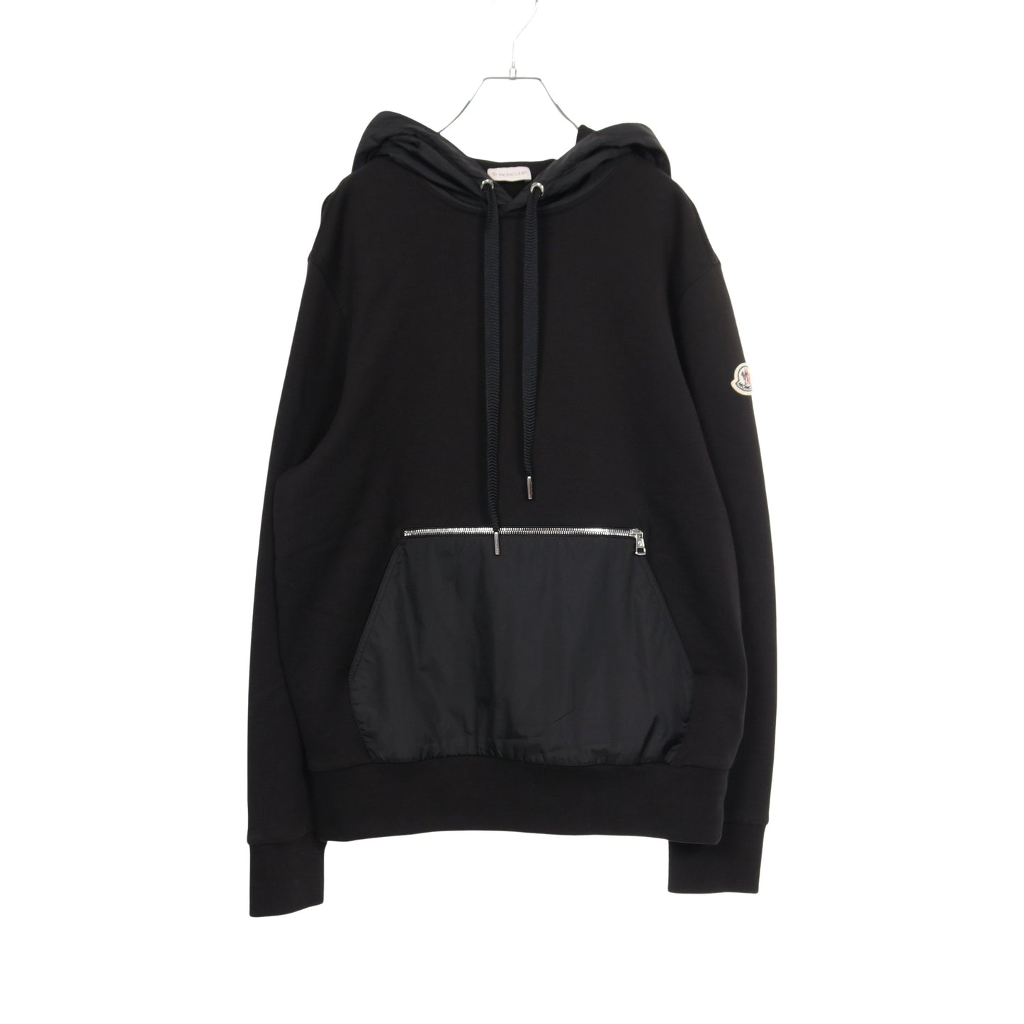 プルオーバーパーカー コットン ブラック 切替 モンクレール トップス MONCLER