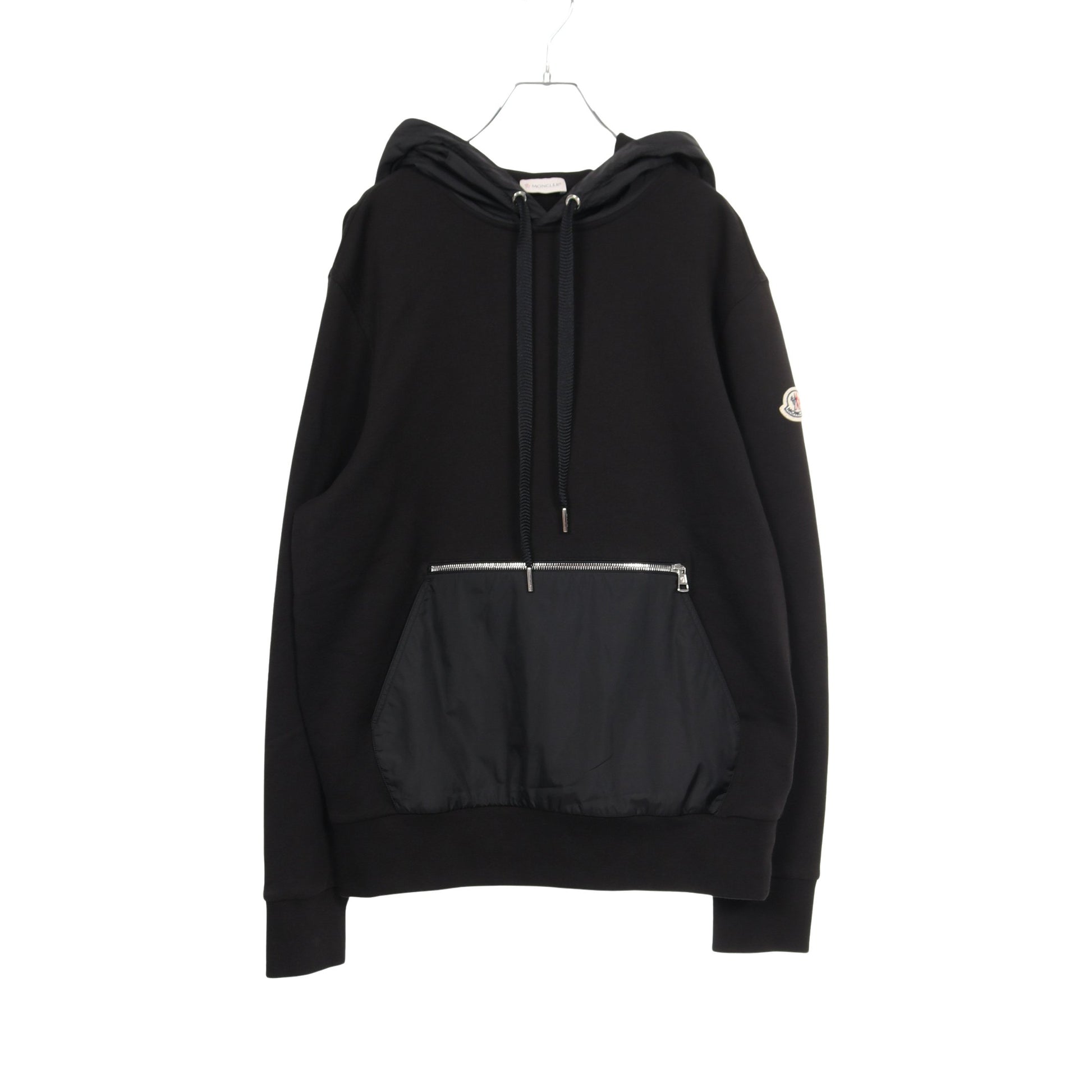 プルオーバーパーカー コットン ブラック 切替 モンクレール トップス MONCLER