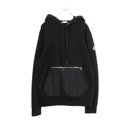 プルオーバーパーカー コットン ブラック 切替 モンクレール トップス MONCLER