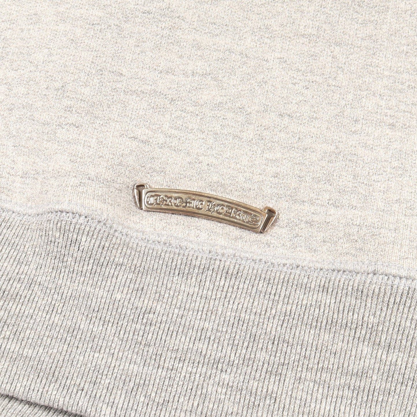 クロスパッチ CHロゴ刺繍 プルオーバーパーカー コットン グレー クロムハーツ トップス Chrome Hearts