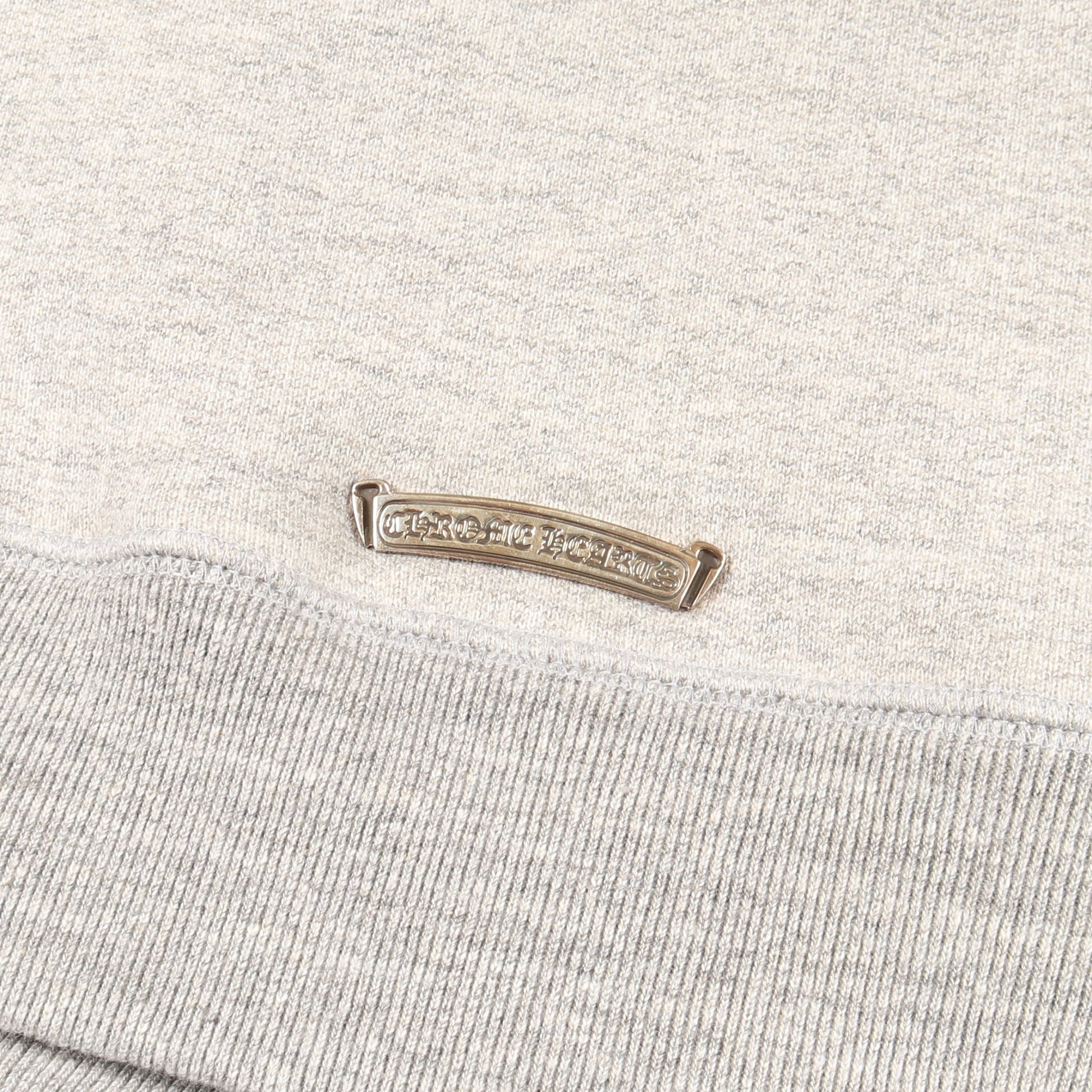 クロスパッチ CHロゴ刺繍 プルオーバーパーカー コットン グレー クロムハーツ トップス Chrome Hearts