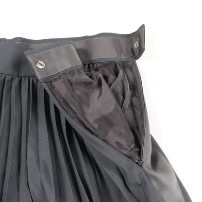 プリーツ ワイドパンツ ウール グレー サカイ ボトムス sacai