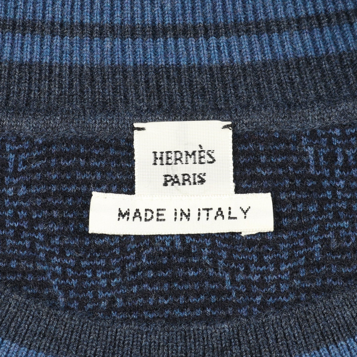 ニットワンピース 長袖 ドット ウール ブルー グレー ブラック エルメス ワンピース HERMES