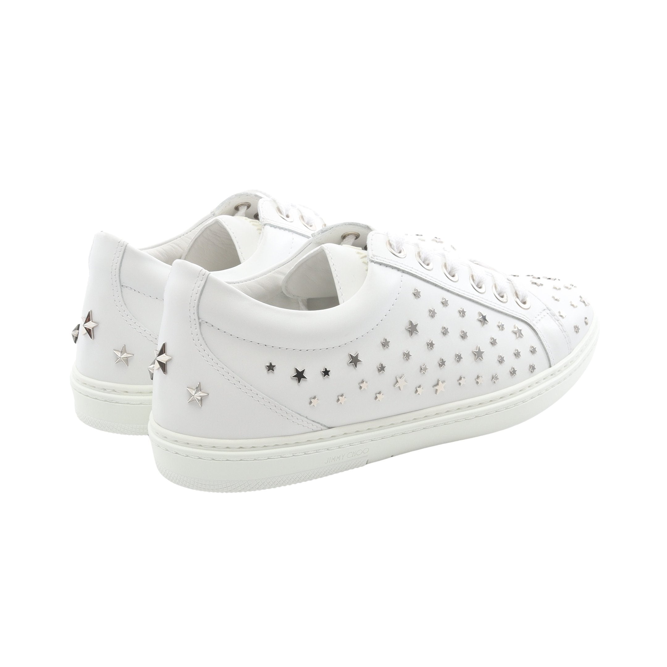 Jimmy Choo ホワイト スニーカー　スタースタッズ ジミーチュウ JIMMY CHOO スタースタッズ ホワイトスニーカー 27am