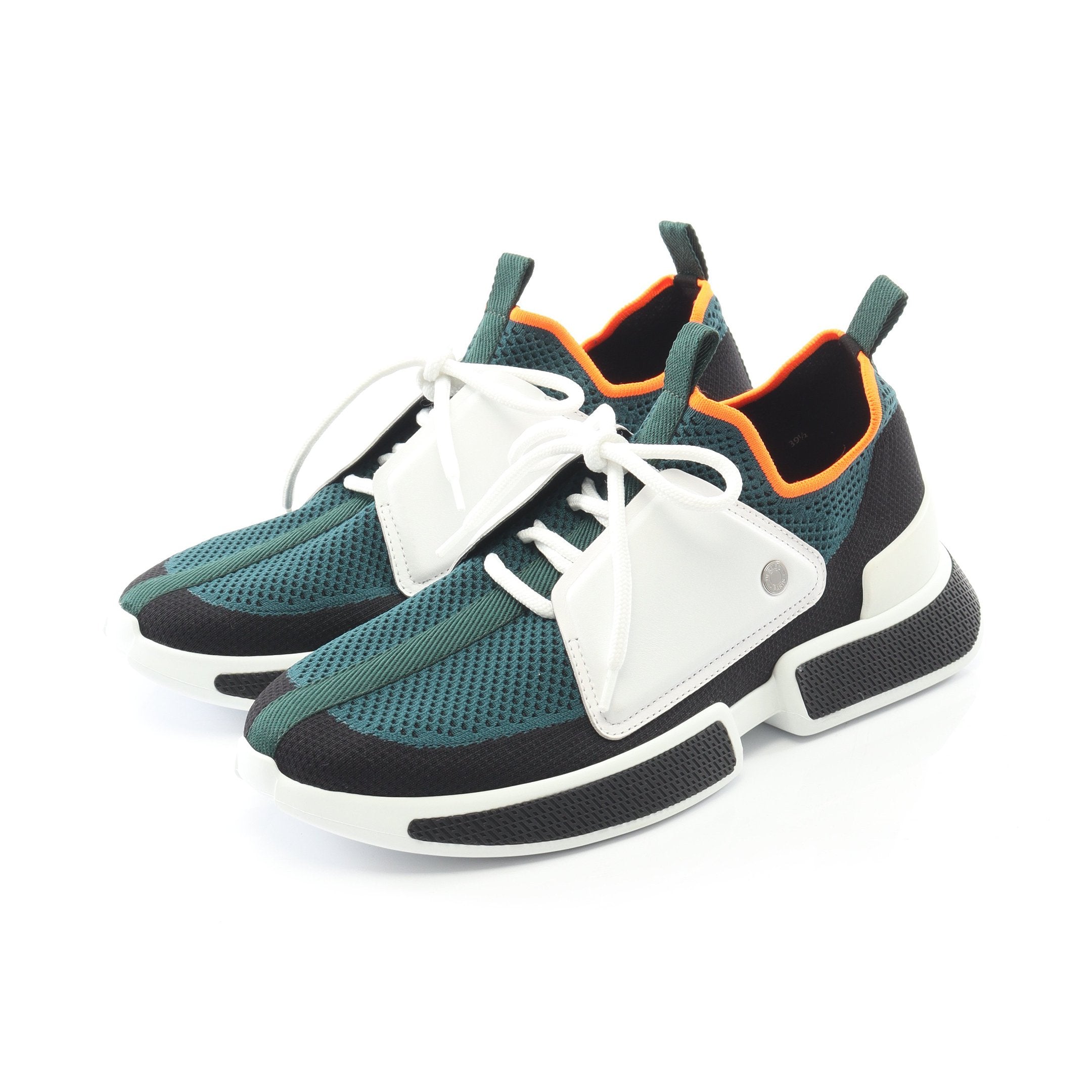 エキスパート スニーカー メッシュ レザー ダークグリーン マルチ