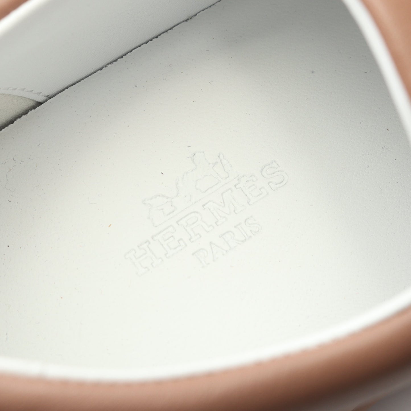 ハッピー スニーカー レザー ブラウン エルメス シューズ HERMES