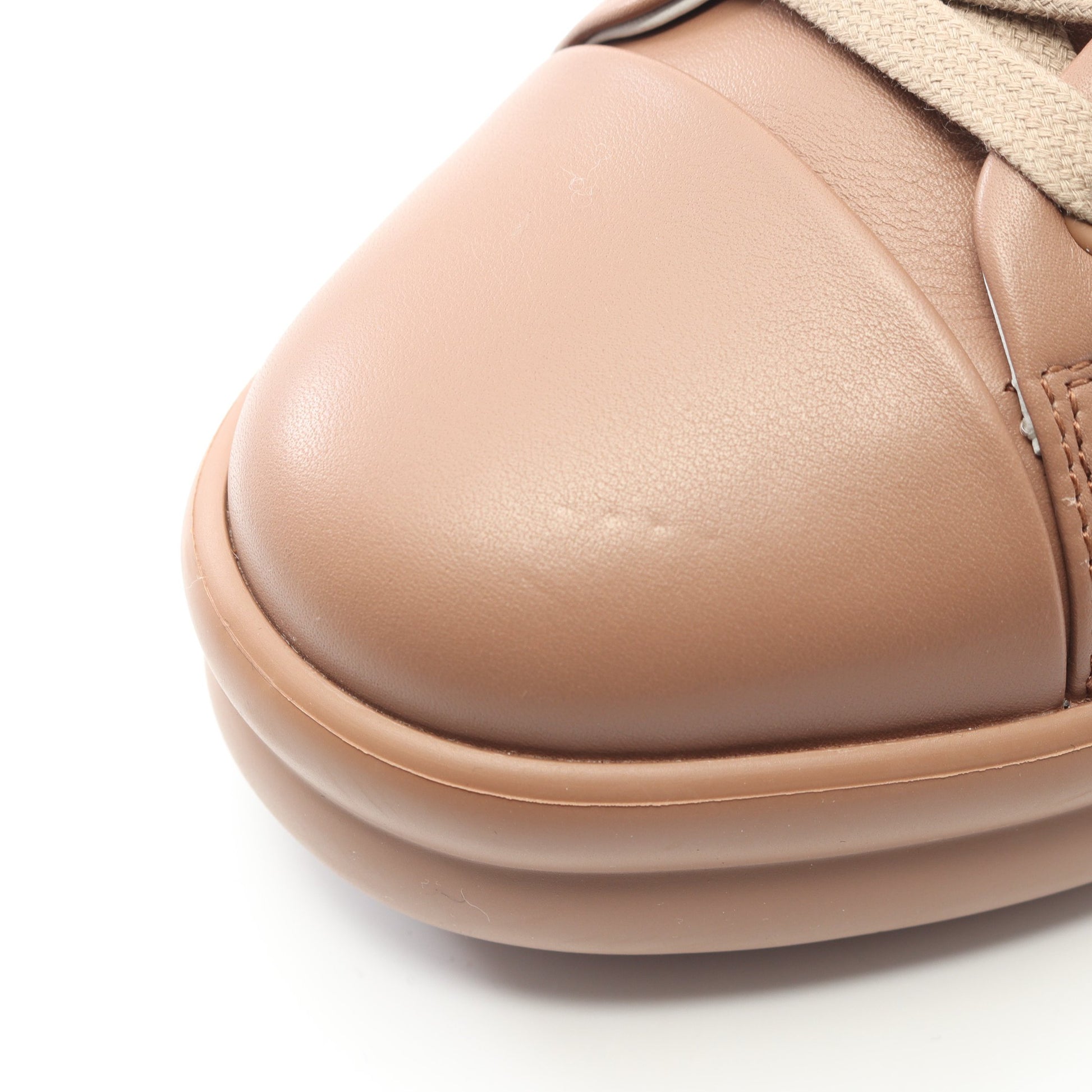 ハッピー スニーカー レザー ブラウン エルメス シューズ HERMES