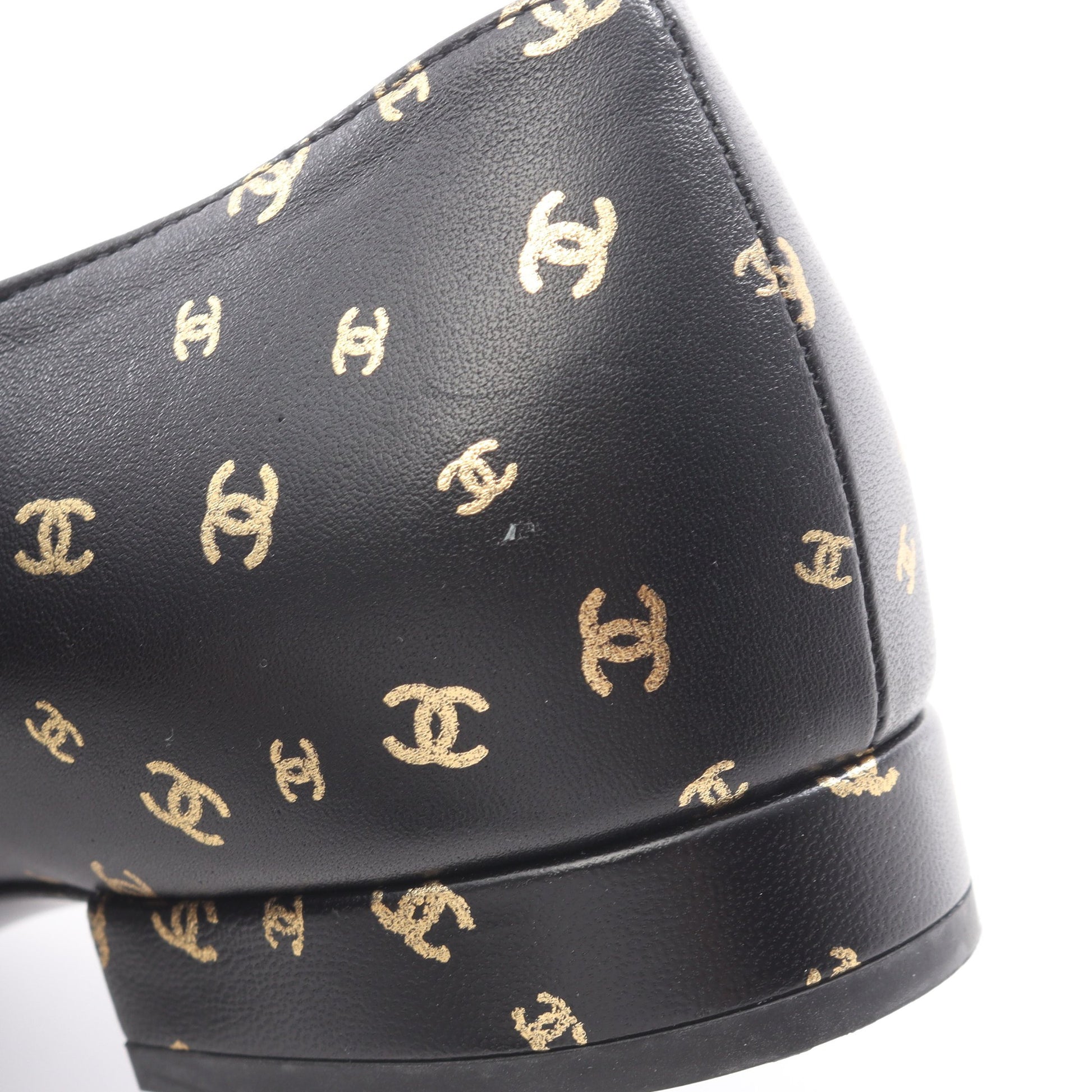 ココマーク パンプス レザー ブラック シャネル シューズ CHANEL