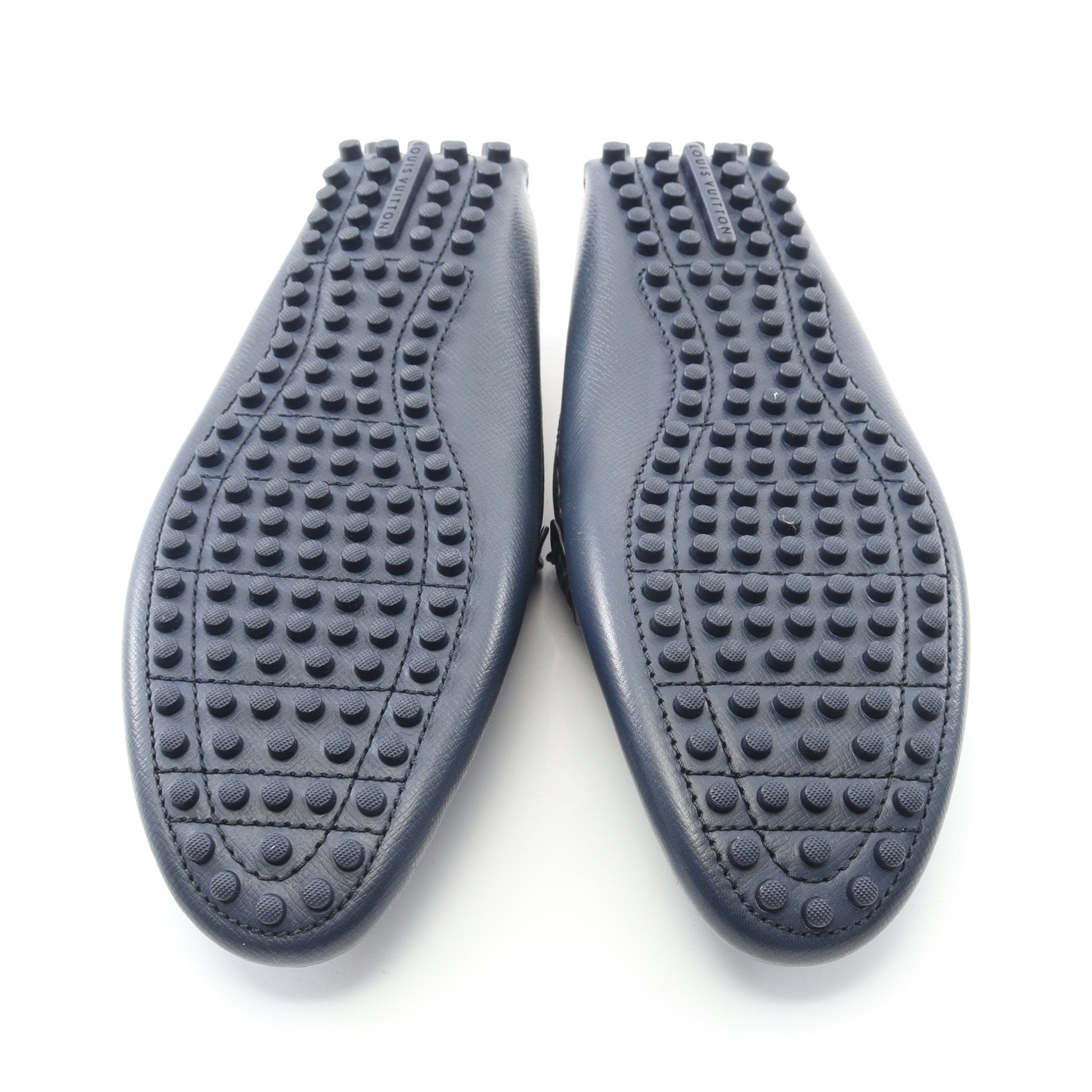 ホッケンハイムライン ドライビングシューズ レザー ネイビー ルイ