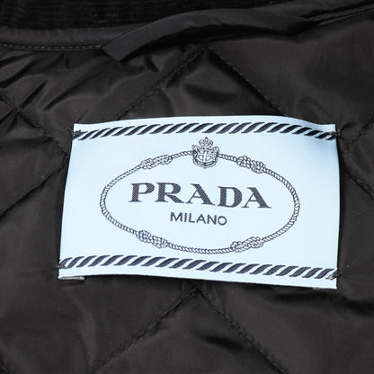 Re-Nylon キルティングジャケット ナイロン ブラック 三角プレート プラダ アウター PRADA