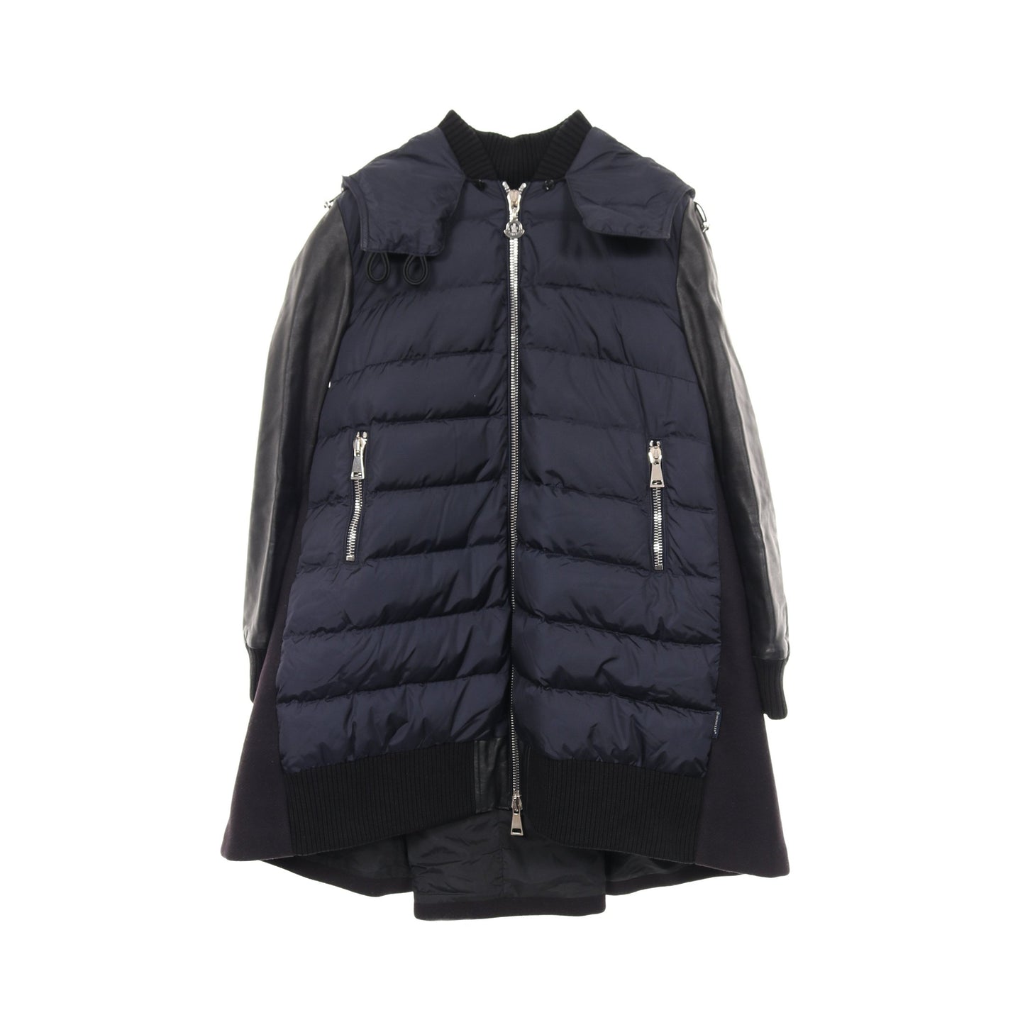 BLOIS ブロス ダウンコート ウール ナイロン ネイビー ブラック 切替 モンクレール アウター MONCLER