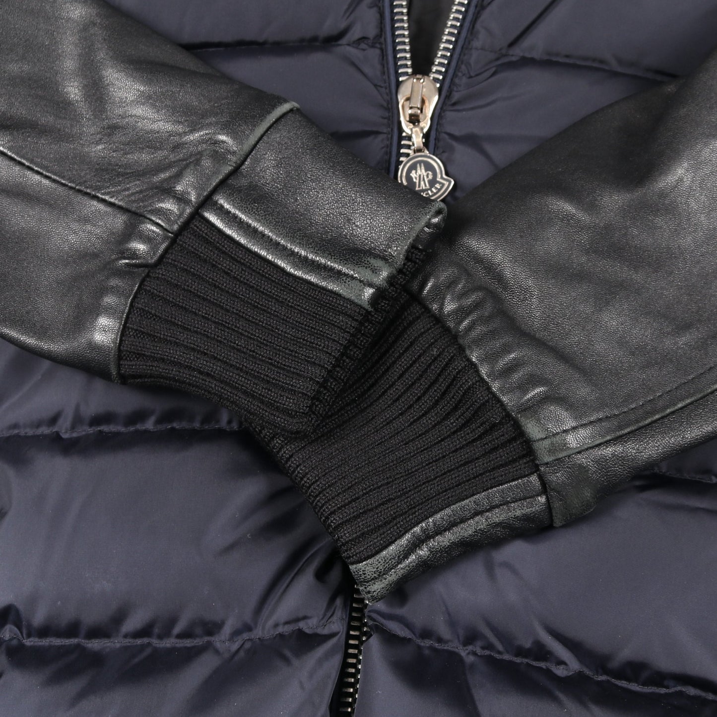 BLOIS ブロス ダウンコート ウール ナイロン ネイビー ブラック 切替 モンクレール アウター MONCLER