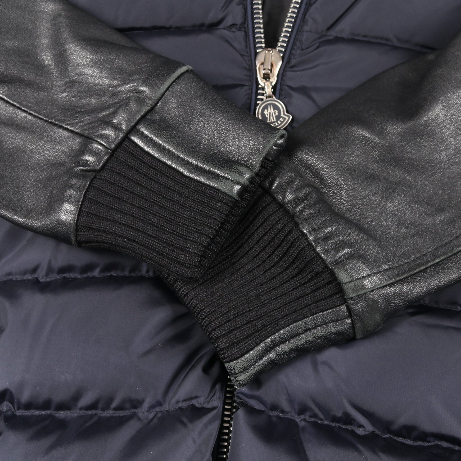 BLOIS ブロス ダウンコート ウール ナイロン ネイビー ブラック 切替 モンクレール アウター MONCLER