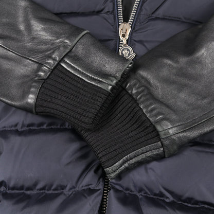 BLOIS ブロス ダウンコート ウール ナイロン ネイビー ブラック 切替 モンクレール アウター MONCLER