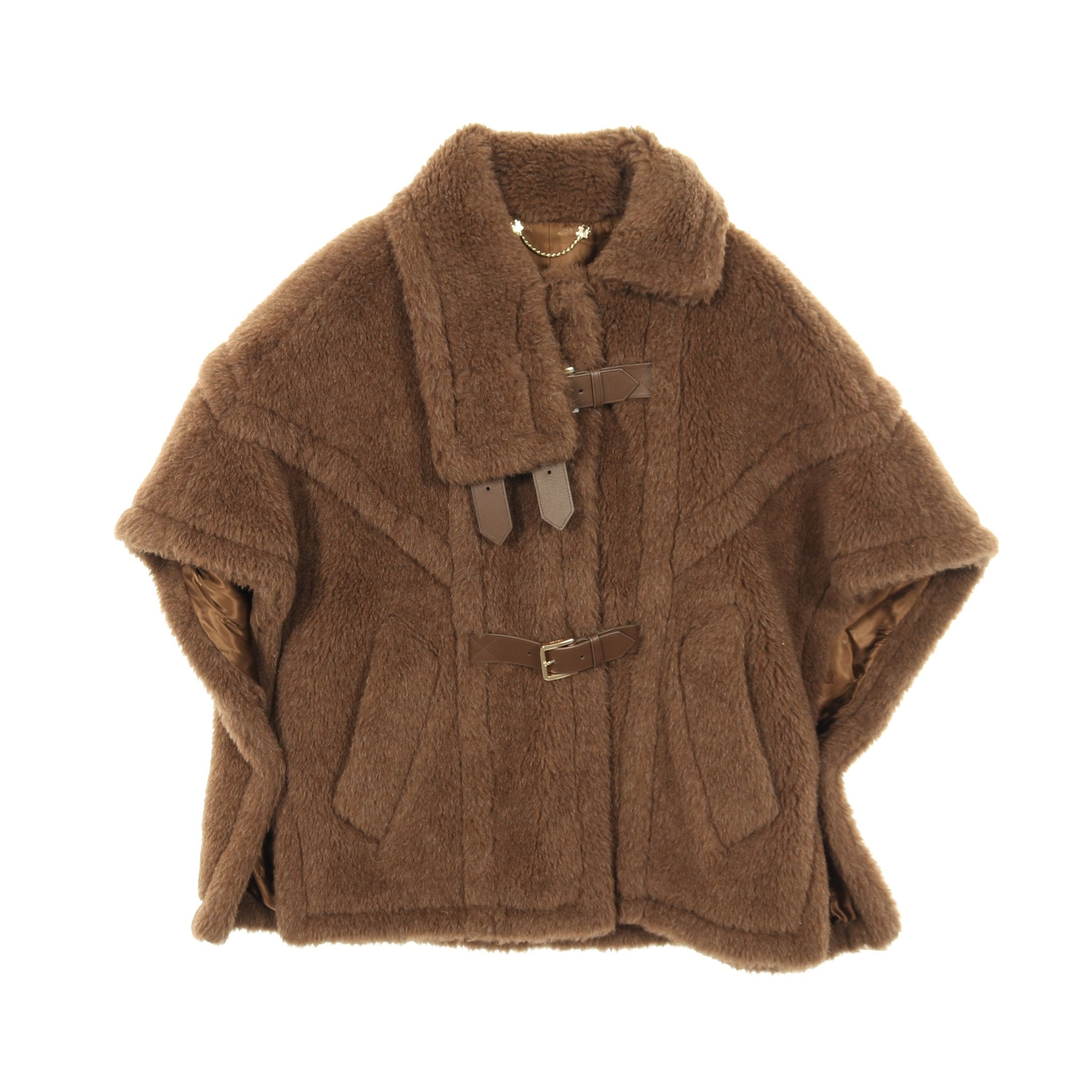 テディベア ケープ ポンチョ アルパカ カシミヤ ブラウン マックス