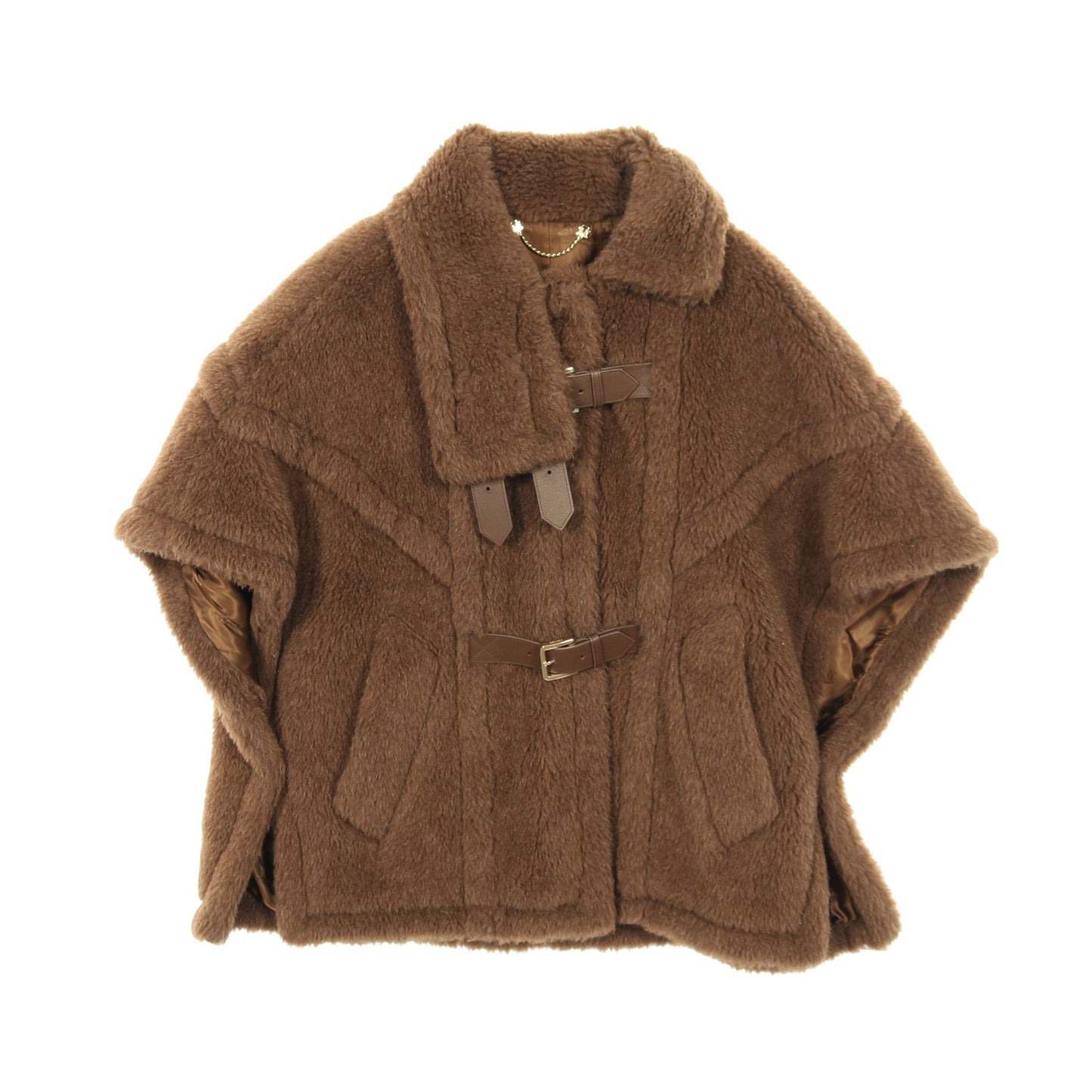 テディベア ケープ ポンチョ アルパカ カシミヤ ブラウン マックスマーラ アウター Max Mara