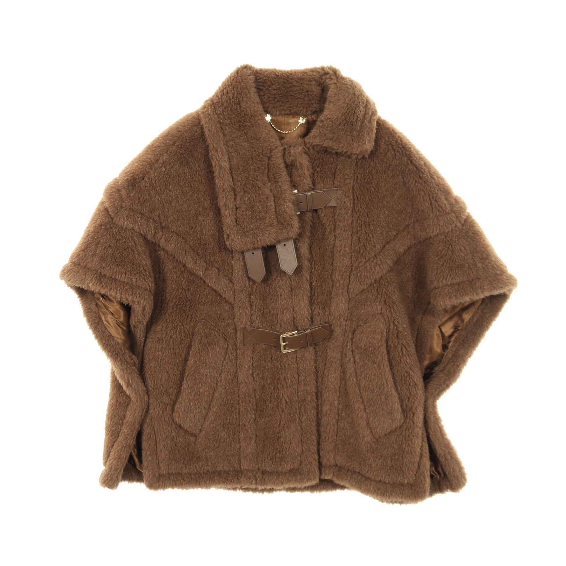 テディベア ケープ ポンチョ アルパカ カシミヤ ブラウン マックスマーラ アウター Max Mara