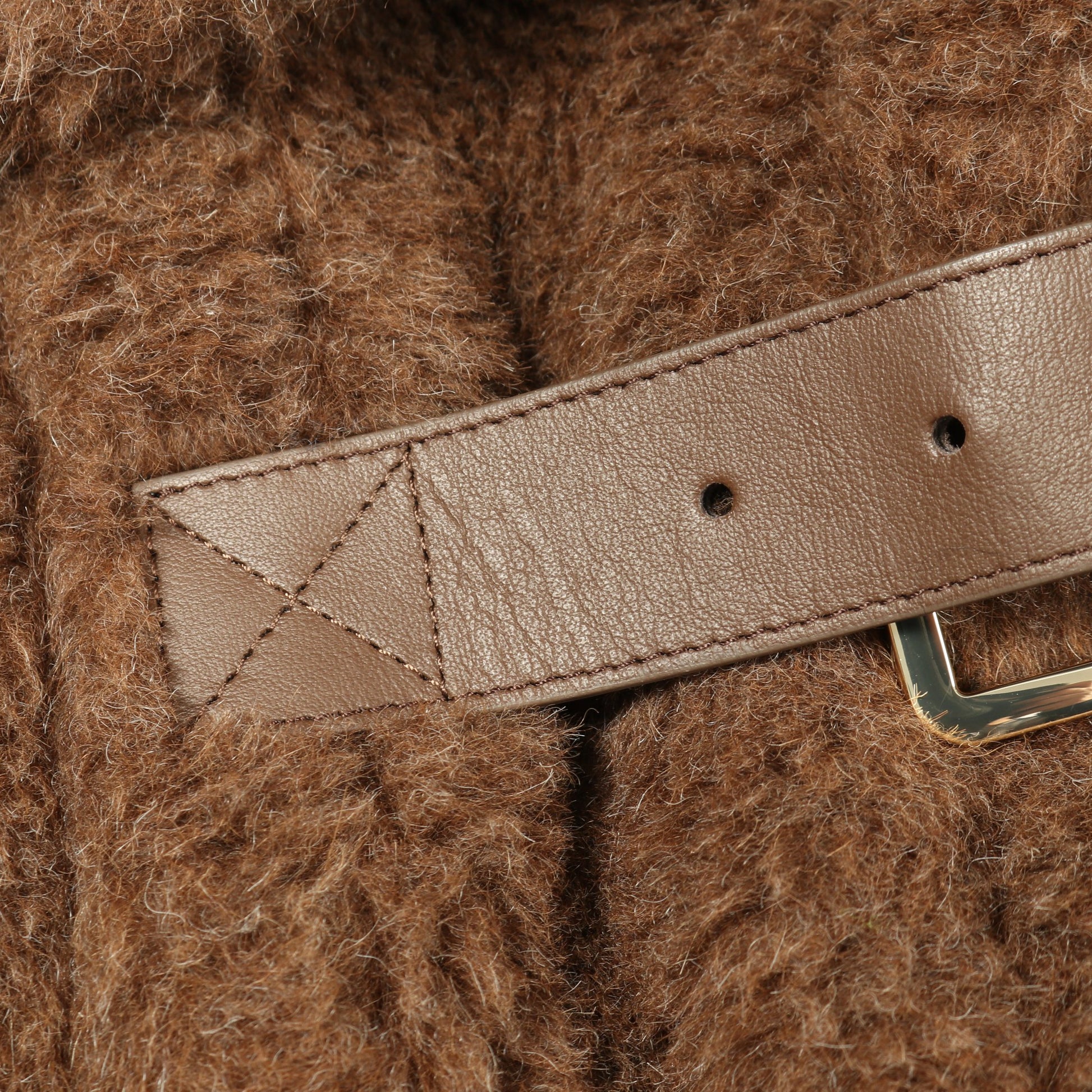 テディベア ケープ ポンチョ アルパカ カシミヤ ブラウン マックスマーラ アウター Max Mara