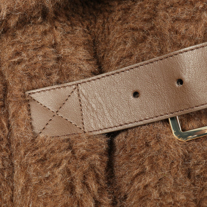 テディベア ケープ ポンチョ アルパカ カシミヤ ブラウン マックスマーラ アウター Max Mara