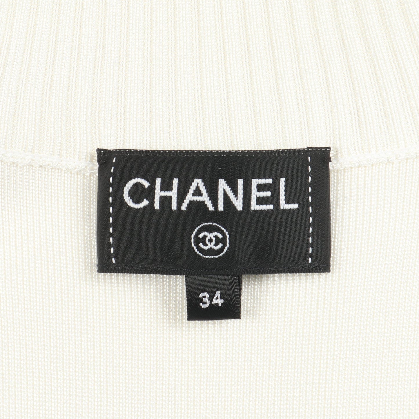ココマーク ワッペン ジャケット スパンコール ビーズ ビスコース ホワイト シャネル アウター CHANEL