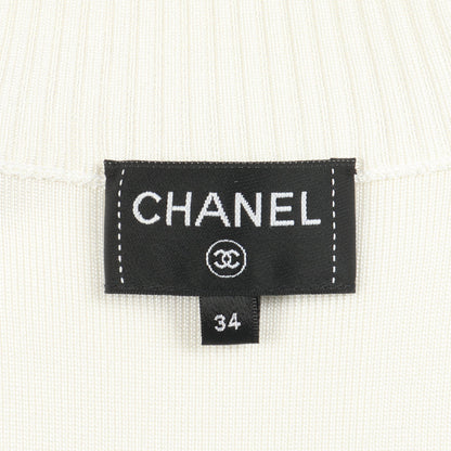 ココマーク ワッペン ジャケット スパンコール ビーズ ビスコース ホワイト シャネル アウター CHANEL