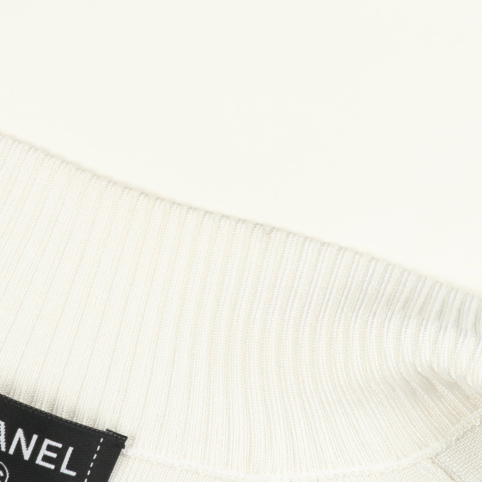 ココマーク ワッペン ジャケット スパンコール ビーズ ビスコース ホワイト シャネル アウター CHANEL