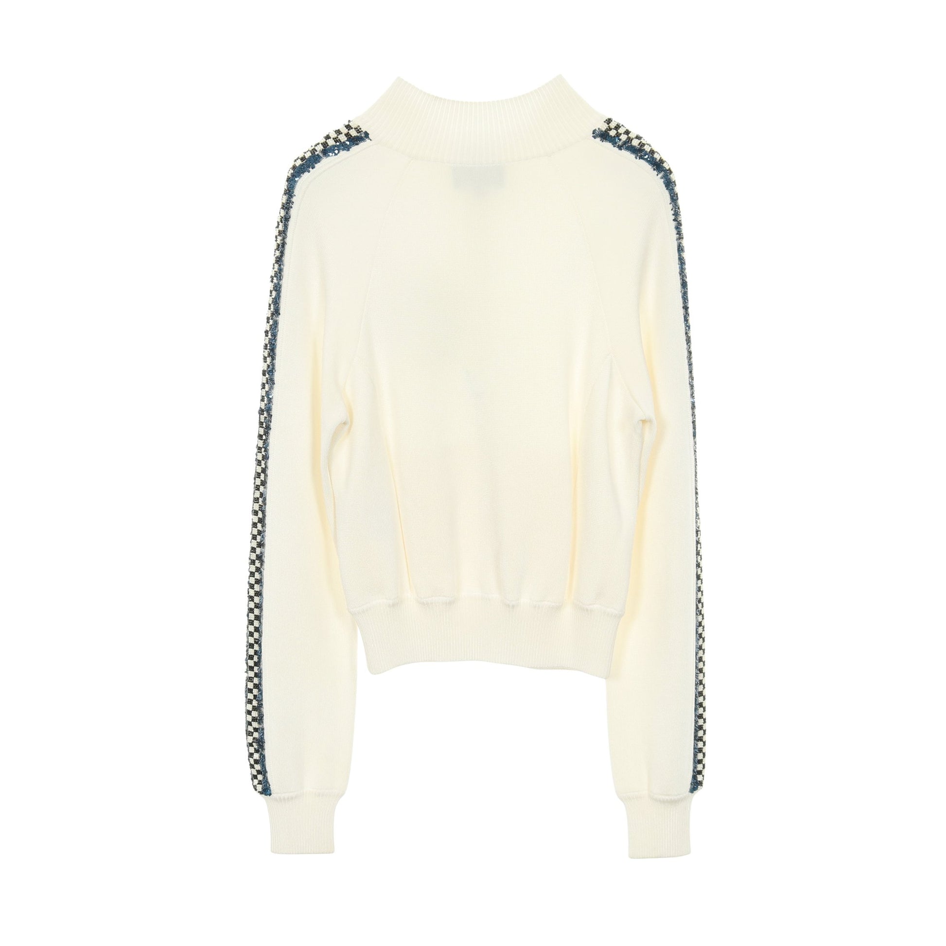 ココマーク ワッペン ジャケット スパンコール ビーズ ビスコース ホワイト シャネル アウター CHANEL