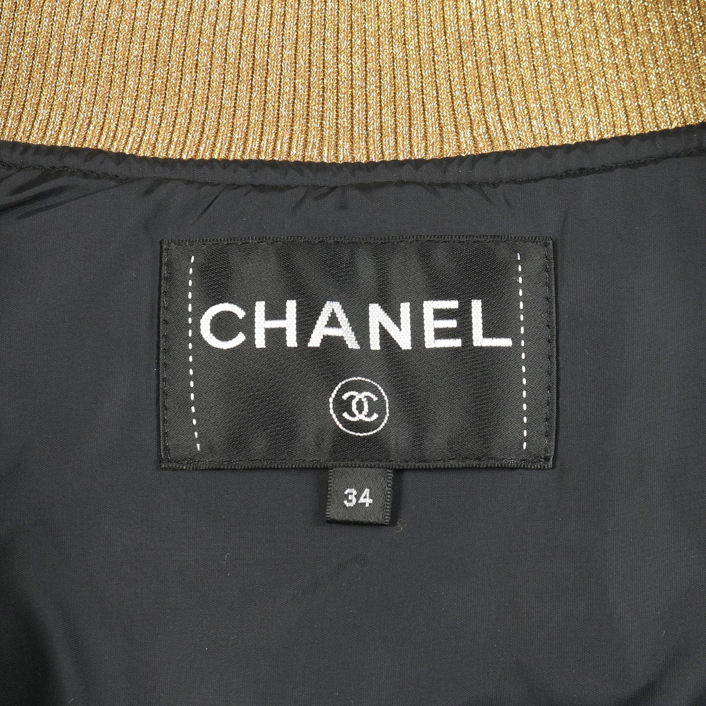 キルティング ダウンジャケット ナイロン ブラック ゴールド シャネル アウター CHANEL