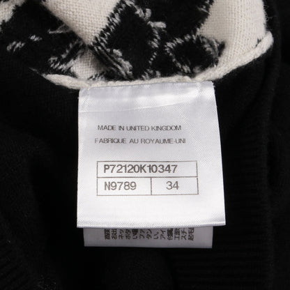 ココマークボタン ニット カーディガン Vネック 鳥 カシミヤ ホワイト ブラック シャネル トップス CHANEL