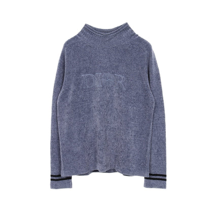 ロゴ セーター ニット レーヨンコットン ブルー ディオール トップス DIOR