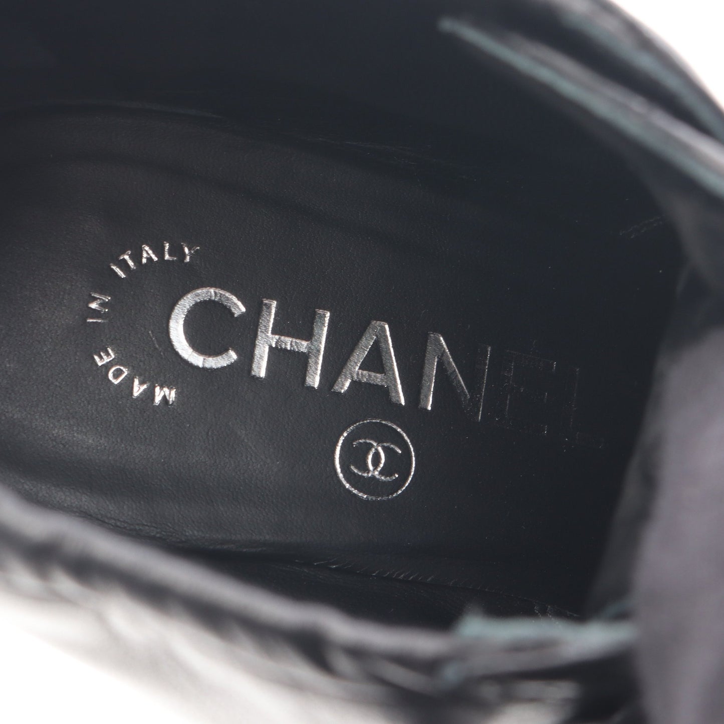 ココマーク キルティング ブーツ レザー ブラック シャネル シューズ CHANEL