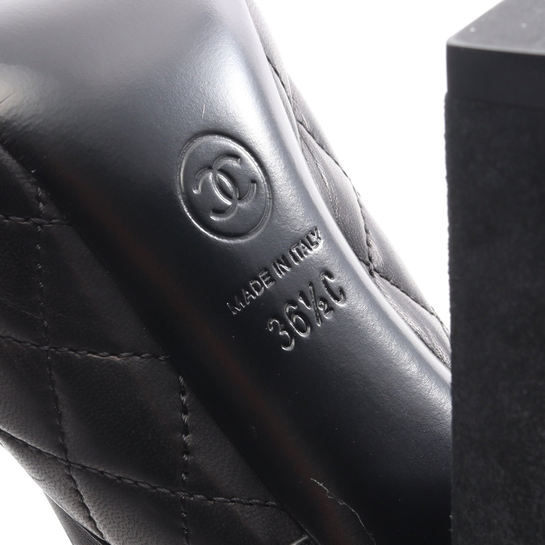 ココマーク キルティング ブーツ レザー ブラック シャネル – RECLO