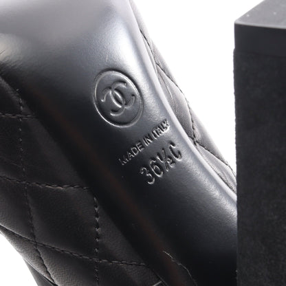 ココマーク キルティング ブーツ レザー ブラック シャネル シューズ CHANEL