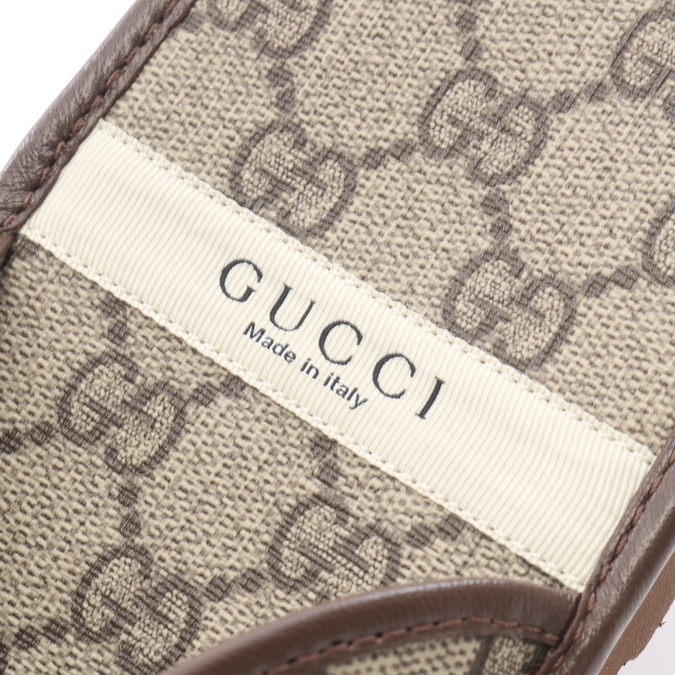 GGスプリーム ホースビット スリッパ サンダル PVC レザー ベージュ