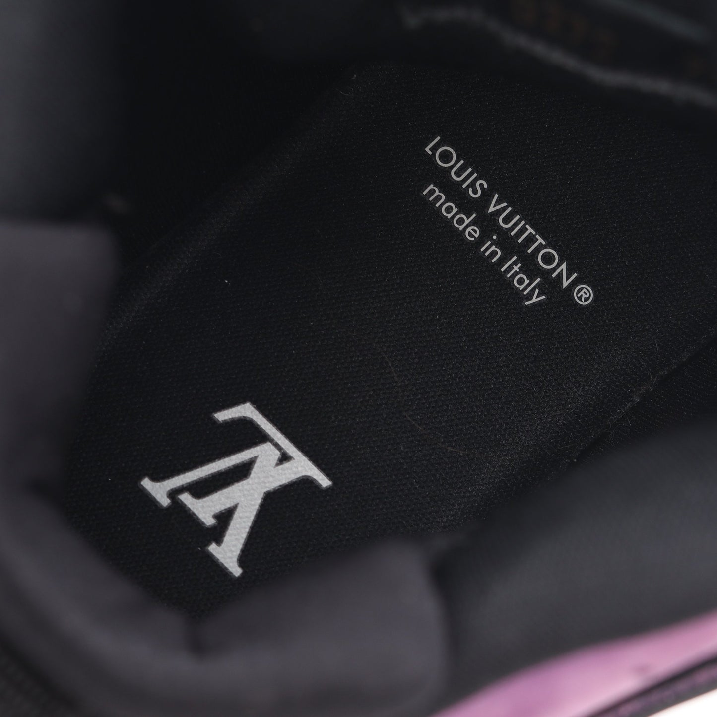 LVトレイナー2ライン スニーカー ファブリック パープル ブラック ルイヴィトン シューズ LOUIS VUITTON